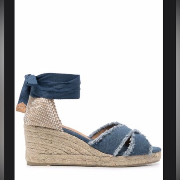 Castañer Espadrilles Bluma Azul Denim Size 6 - Picture 5 of 6
